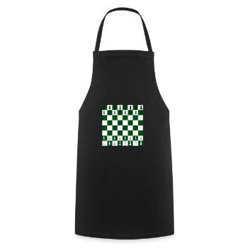 Échecs jeu d'échecs échiquier - Tablier de cuisine - noir - Devant - AI Model Male 185 dark (185cm)