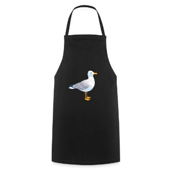 Seagulls sea birds tshirt - Cooking Apron - black - Front - AI Model Male 185 dark (185cm)