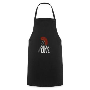 flesh - Cooking Apron - black - Front - AI Model Male 185 dark (185cm)