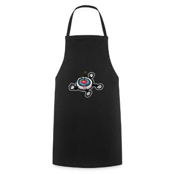 Dead target with bow and arrow archery - Cooking Apron - black - Front - AI Model Male 185 dark (185cm)