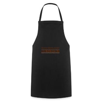 Schokolade - Kochschürze - Schwarz - Vorne - AI Model Male 185 dark (185cm)