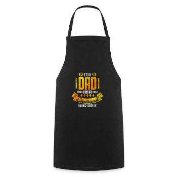 Electrician father - Cooking Apron - black - Front - AI Model Male 185 dark (185cm)