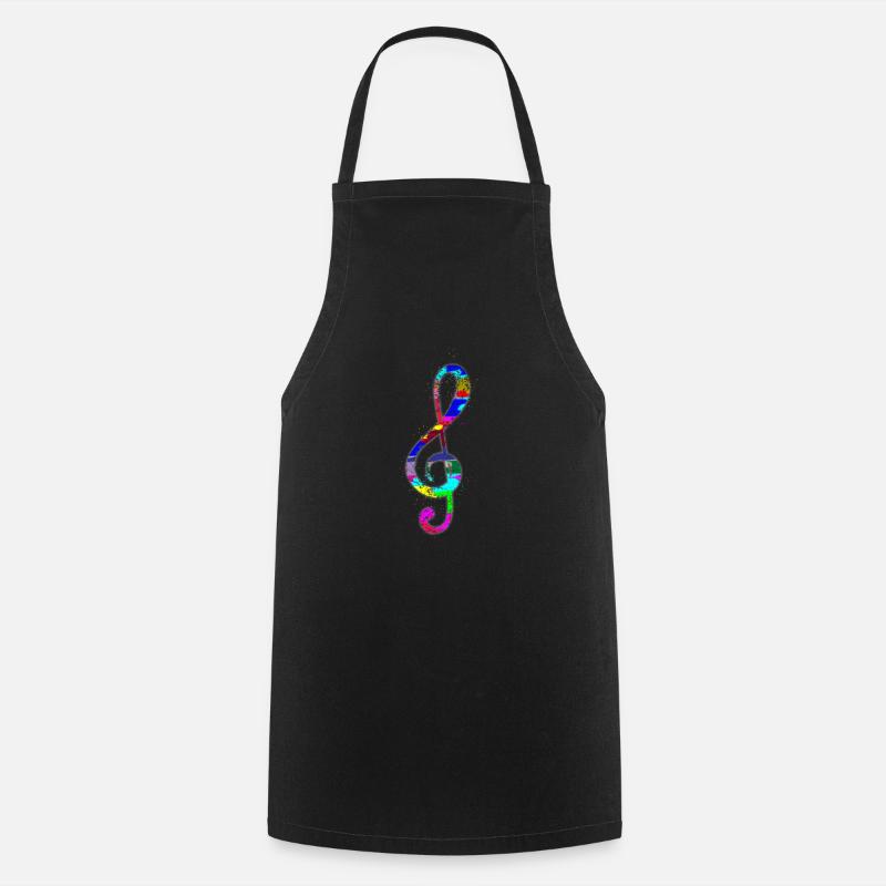 Notes de musique Clef - Tablier de cuisine - noir