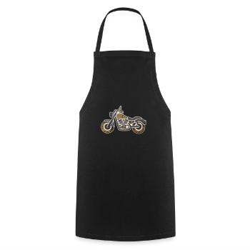 motorcycle - Cooking Apron - black - Front - AI Model Male 185 dark (185cm)
