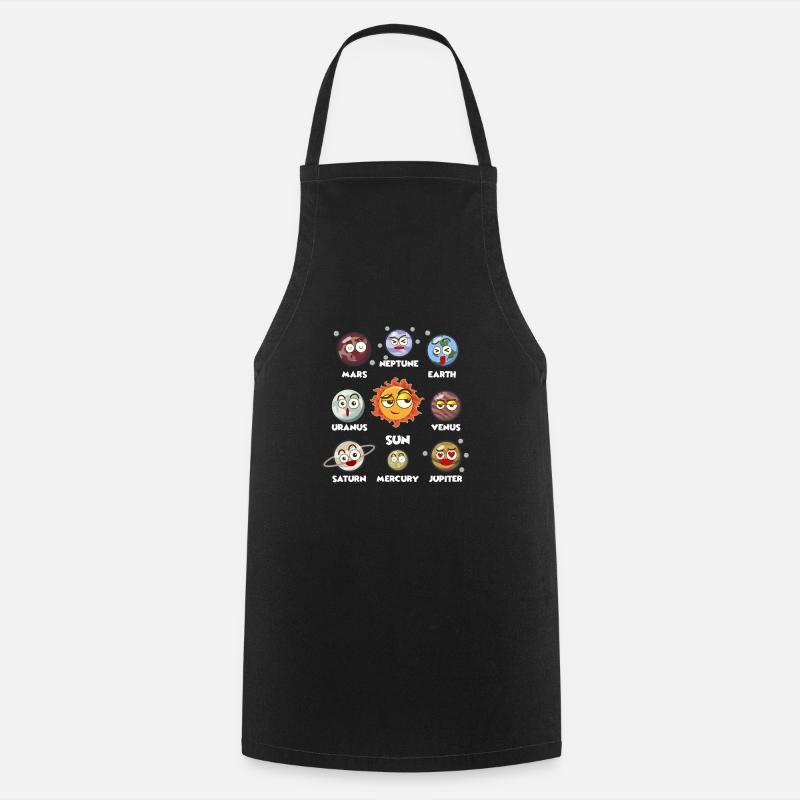 Solar system galaxy space planet - Cooking Apron - black
