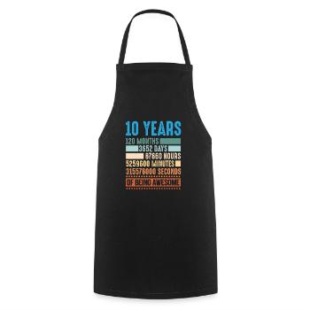 10 years 120 months 10 year old shirt - Cooking Apron - black - Front - AI Model Male 185 dark (185cm)