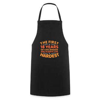 18th birthday - Cooking Apron - black - Front - AI Model Male 185 dark (185cm)