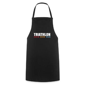 Triathlon - Tablier de cuisine - noir - Devant - AI Model Male 185 dark (185cm)