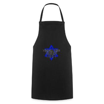 Israël Davidstern - Tablier de cuisine - noir - Devant - AI Model Male 185 dark (185cm)