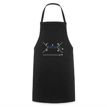 Feynman diagram physics physicist mathematician - Cooking Apron - black - Front - AI Model Male 185 dark (185cm)
