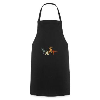 Karaté - Tablier de cuisine - noir - Devant - AI Model Male 185 dark (185cm)