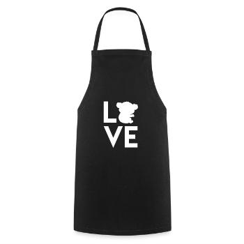 Amour de Koala - Tablier de cuisine - noir - Devant - AI Model Male 185 dark (185cm)