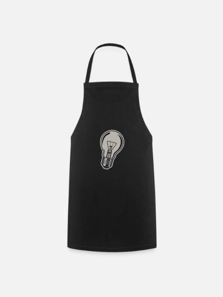 Light Bulb Light Bulb - Cooking Apron - black