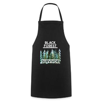 Survivant de la Forêt-Noire, Nature, Forêt, Baignade - Tablier de cuisine - noir - Devant - AI Model Male 185 dark (185cm)