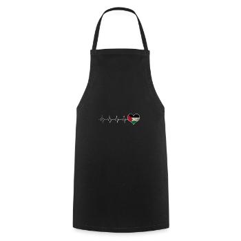 Palestine heartbeat - Cooking Apron - black - Front - AI Model Male 185 dark (185cm)