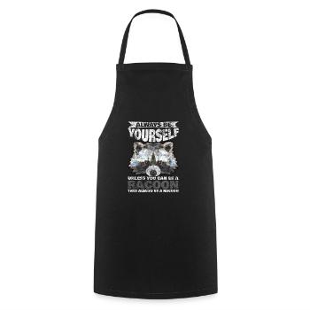 racoon - Cooking Apron - black - Front - AI Model Male 185 dark (185cm)