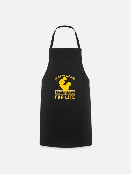 Father and daughter - Cooking Apron - black