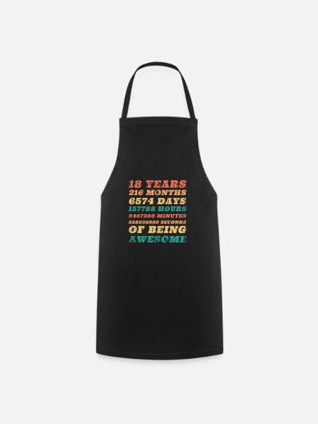18th birthday - Cooking Apron - black