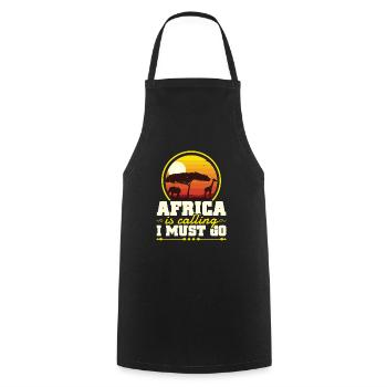 Africa is calling I must go proud african Shirt - Kochschürze - Schwarz - Vorne - AI Model Male 185 dark (185cm)