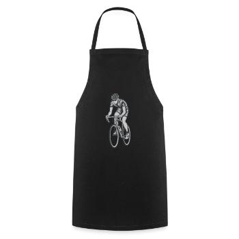 Cyclist Bicycle Road Bike - Cooking Apron - black - Front - AI Model Male 185 dark (185cm)