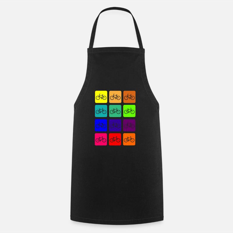 summer bicycle cycling - Cooking Apron - black