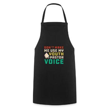 Pastor - Cooking Apron - black - Front - AI Model Male 185 dark (185cm)