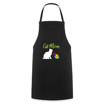Autism Awareness Cat Aspergers Mom Down Syndrome - Cooking Apron - black - Front - AI Model Male 185 dark (185cm)