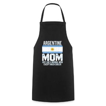 Argentine Mom Argentine Drapeau fête des mères - Tablier de cuisine - noir - Devant - AI Model Male 185 dark (185cm)