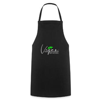 Vegan fruit vegan - Cooking Apron - black - Front - AI Model Male 185 dark (185cm)
