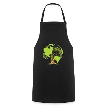 Earth Day environmental protection - Cooking Apron - black - Front - AI Model Male 185 dark (185cm)