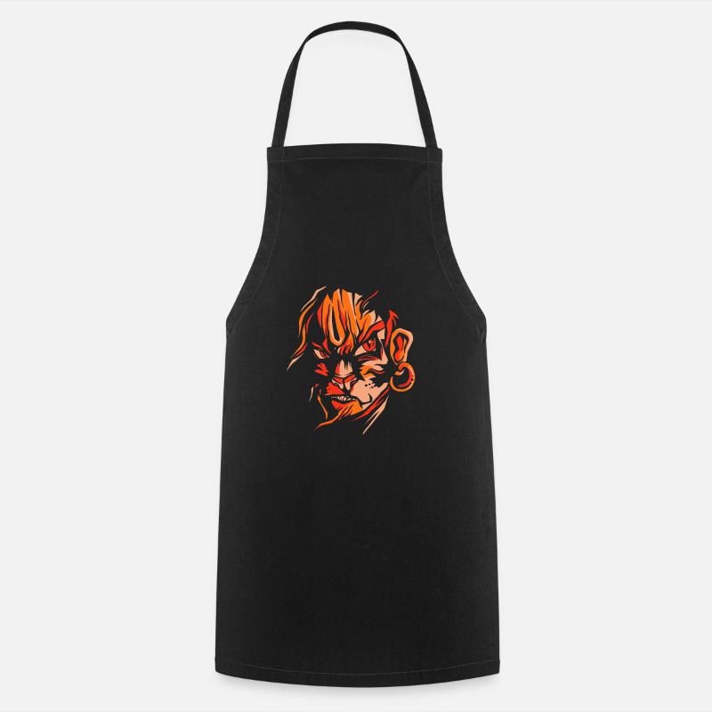 Hanuman Hindu deity monkey monkey figure - Cooking Apron - black