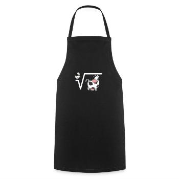 Funny root from cow & duck - farm farmer - Cooking Apron - black - Front - AI Model Male 185 dark (185cm)