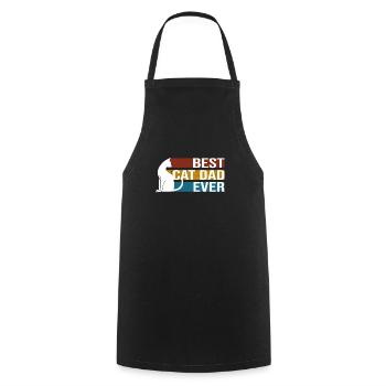 Best Cat Dad Ever I Best cat dad in the world - Cooking Apron - black - Front - AI Model Male 185 dark (185cm)