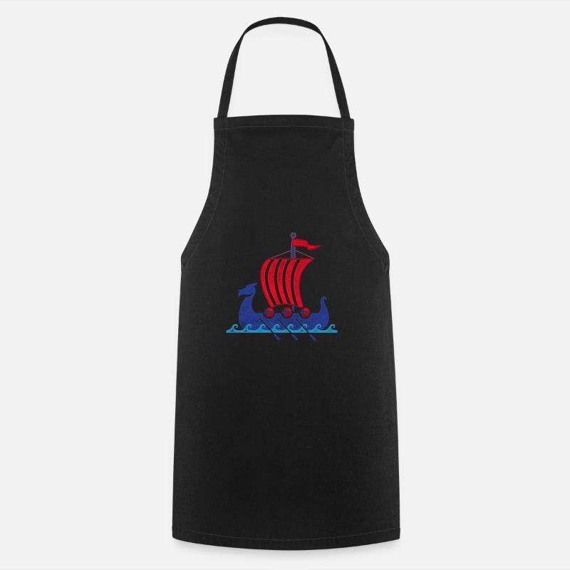 Norway vikings - Cooking Apron - black