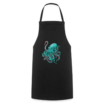 Octopus octopus - Tablier de cuisine - noir - Devant - AI Model Male 185 dark (185cm)