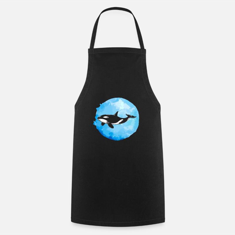 Killerwal Orca Fisch - Kochschürze - Schwarz