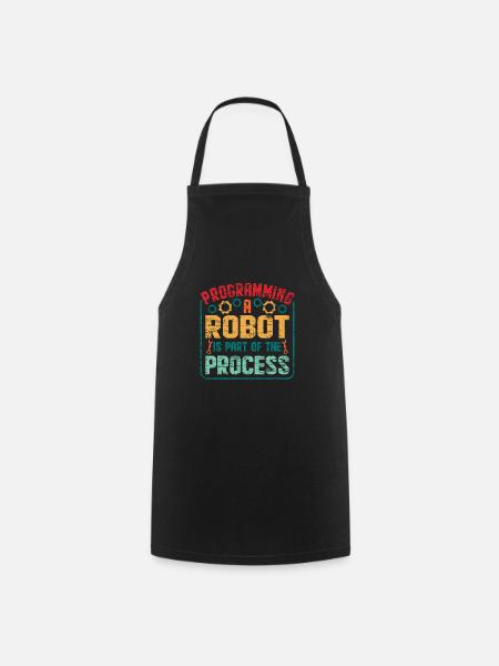 Roboter - Kochschürze - Schwarz