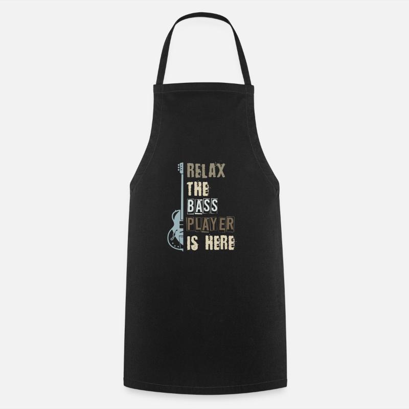 Joueur de basse de guitare basse - Tablier de cuisine - noir