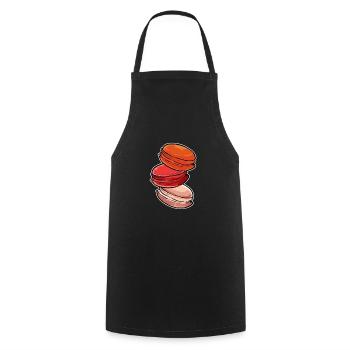Macaroon Baker and Foodie Gift - Cooking Apron - black - Front - AI Model Male 185 dark (185cm)