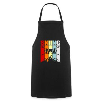 ski - Cooking Apron - black - Front - AI Model Male 185 dark (185cm)