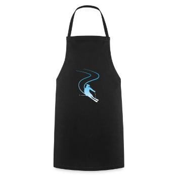 Ski winter sport ski jumper gift idea - Cooking Apron - black - Front - AI Model Male 185 dark (185cm)