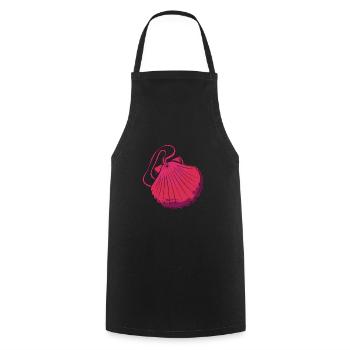 Camino de Santiago Way of St. James scallop shirt - Cooking Apron - black - Front - AI Model Male 185 dark (185cm)