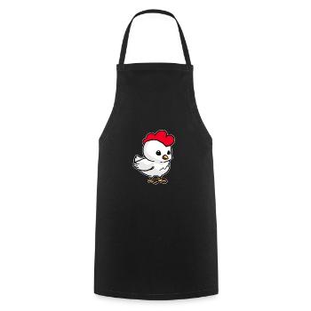 Cute Kawaii Chicken Farmer Gift - Cooking Apron - black - Front - AI Model Male 185 dark (185cm)