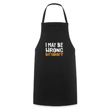 Funny quote - Cooking Apron - black - Front - AI Model Male 185 dark (185cm)
