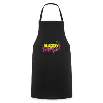 Mud Run Shirts for Women | Mud Girl Run Shirts - Cooking Apron - black - Front - AI Model Male 185 dark (185cm)