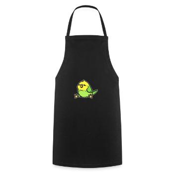 Süßer Wellensittich Welli Singvogel Geschenk - Kochschürze - Schwarz - Vorne - AI Model Male 185 dark (185cm)