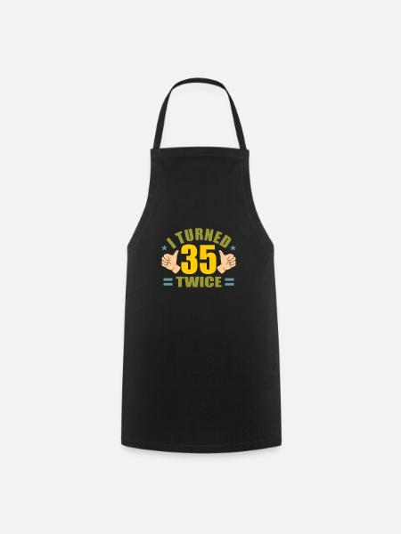 70th birthday 70 years old 70th party gift idea - Cooking Apron - black