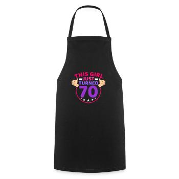 70. Geburtstag 70 Jahre alt 70. Party Geschenkidee - Kochschürze - Schwarz - Vorne - AI Model Male 185 dark (185cm)