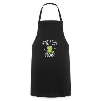 Frog - Cooking Apron - black - Front - AI Model Male 185 dark (185cm)