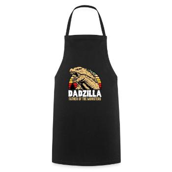 Dadzilla père papa cadeau fête des pères fils monstre - Tablier de cuisine - noir - Devant - AI Model Male 185 dark (185cm)